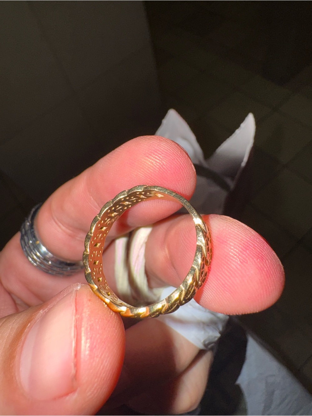 10K Gold Braided CZ Women's Fashion Ring - Picture 10 of 11